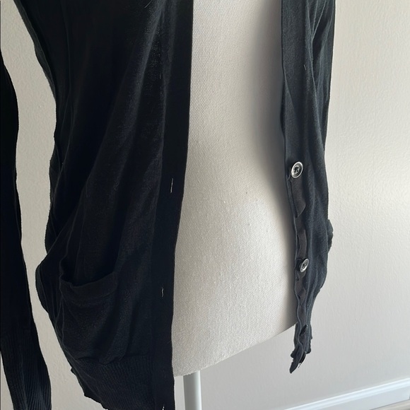 Black Button-Up Cardigan - Picture 5 of 8